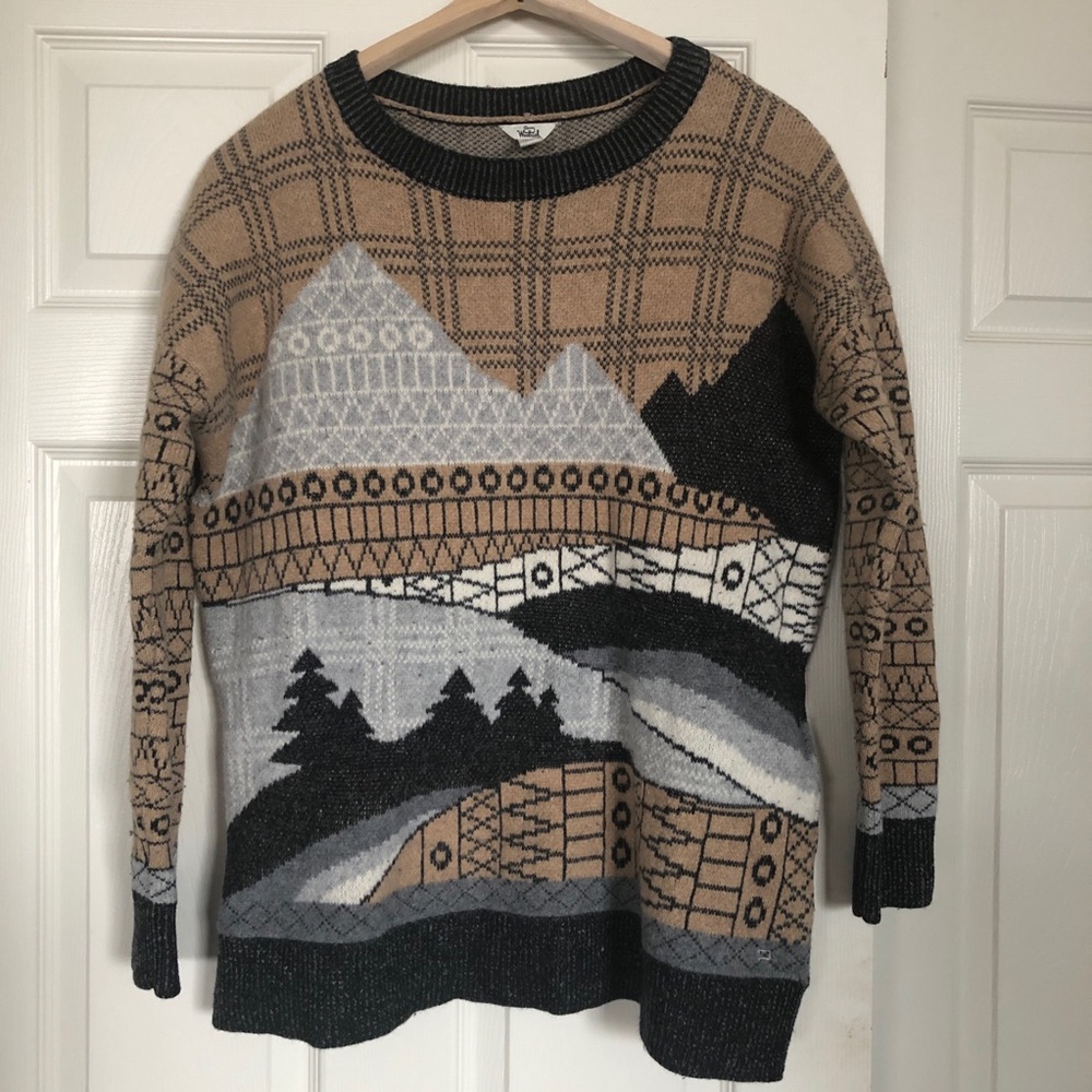 ⬇️ WOOLRICH Women’s Felted Wool Sweater Size XL